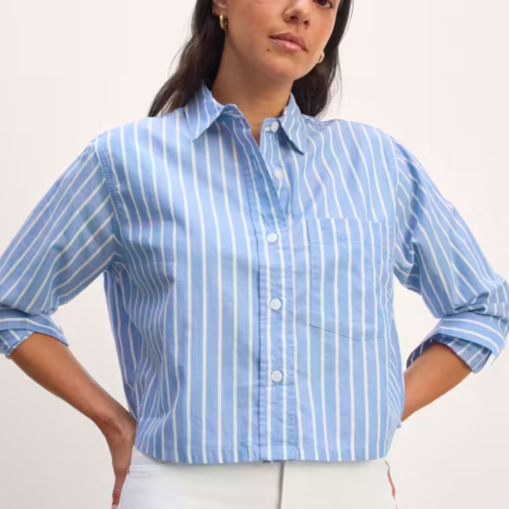 Everlane Way-Short Shirt in Silky Cotton